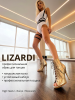 Туфли хилсы для танцев LIZARDI Золото с обтяжкой