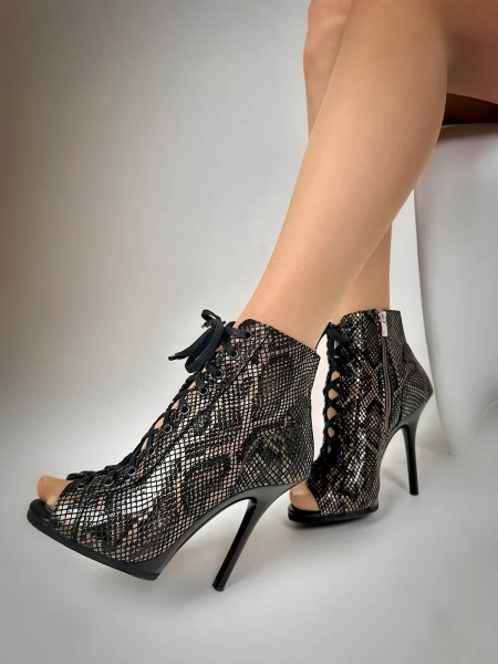 Туфли хилсы для танцев LIZARDI темно-золотой