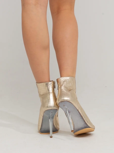 Туфли хилсы для танцев LIZARDI золотистые