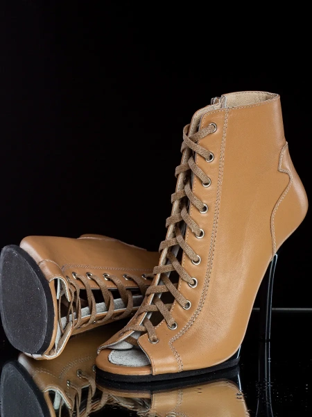 Туфли хилсы для танцев LIZARDI легкий загар